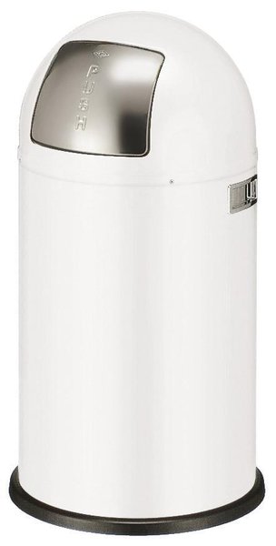 Abfallbehälter Abfallsammler Wesco Pushboy, 50 Liter, Farbe Weiß