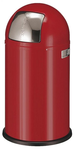 Abfallbehälter Abfallsammler Wesco Pushboy, 50 Liter, Farbe Rot