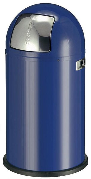 Abfallbehälter Abfallsammler Wesco Pushboy, 50 Liter, Farbe Blau