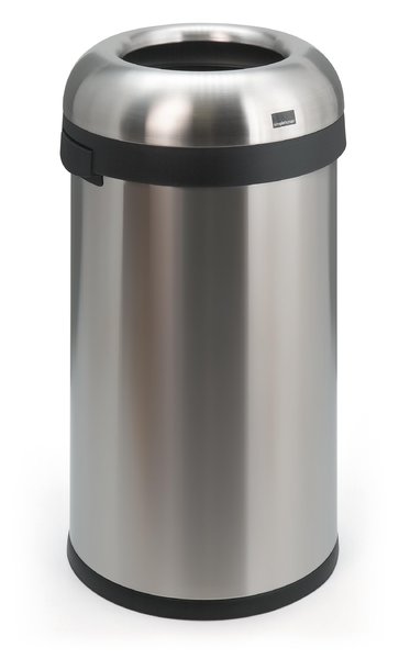 Abfallbehälter Open Top, mit offenem Deckel, Simplehuman , 60 Liter, Farbe Edelstahl-Matt