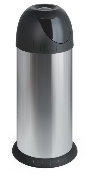 Abfallbehälter Runder Swing Abfallbehälter, Simplehuman , 40 Liter, Farbe Chrom