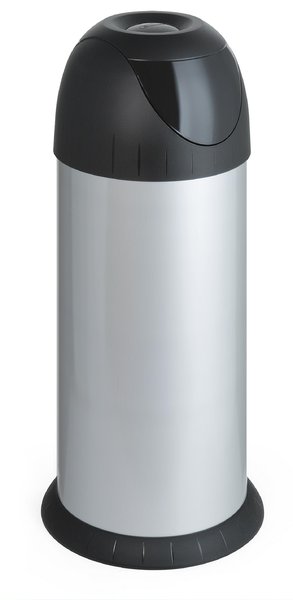 Abfallbehälter Runder Swing, Stahl lackiert Abfallbehälter, Simplehuman , 40 Liter, Farbe Metallic