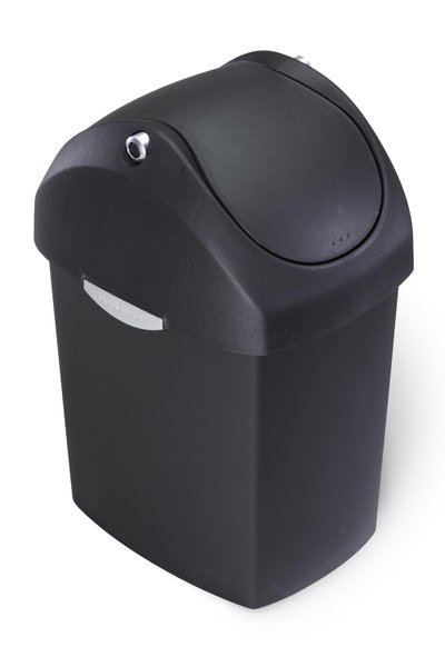 Plastik Abfallbehälter mit Schwingdeckel, Simplehuman, 8 Liter, Farbe Schwarz
