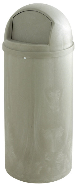 Runder Marshal Container Rubbermaid mit Pushdeckel, 57 Liter, Farbe Beige