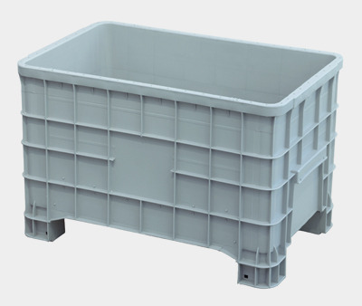 Großvolumenbehälter Transport CT-F mit 4 Räder und Deckel, 1000x640x655mm, 300 Liter, Farbe Grau