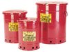 Entsorgungsbehälter aus Stahlblech, Handbed., für lösungsmittelhaltige Abfälle, 38 Liter, 350x460mm