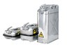 Sicherheitsbehälter Transpkanister aus Edelstahl f. brennbare Flüssigkeiten., 5 Liter, 240x405x125mm