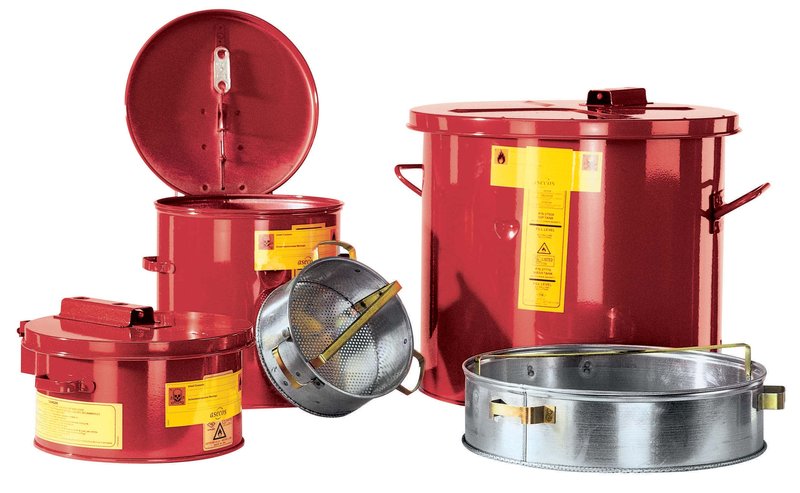Waschbehälter Tauchbehälter Reinigungsbehälter aus Stahlblech, 30 Liter, Ø410x390mm