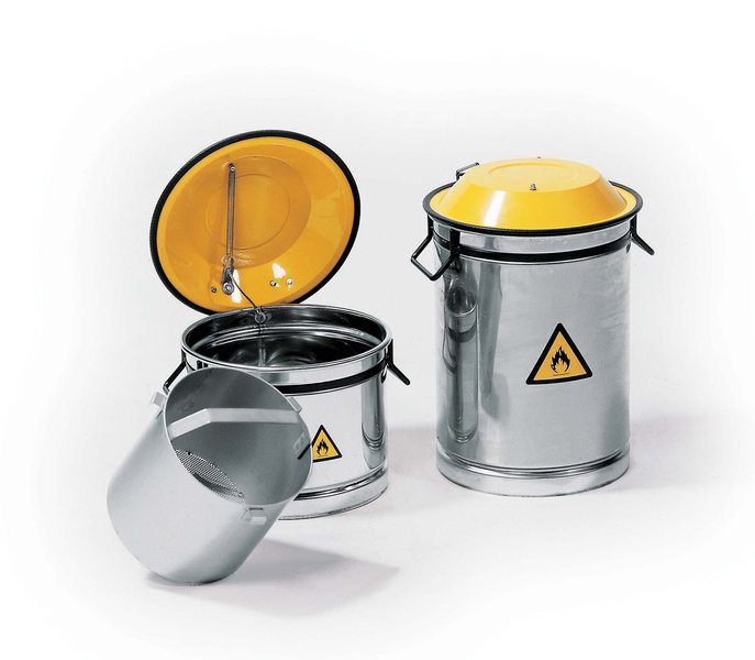 Waschbehälter Tauchbehälter Reinigungsbehälter aus Edelstahl, 20 Liter, Ø270x430mm