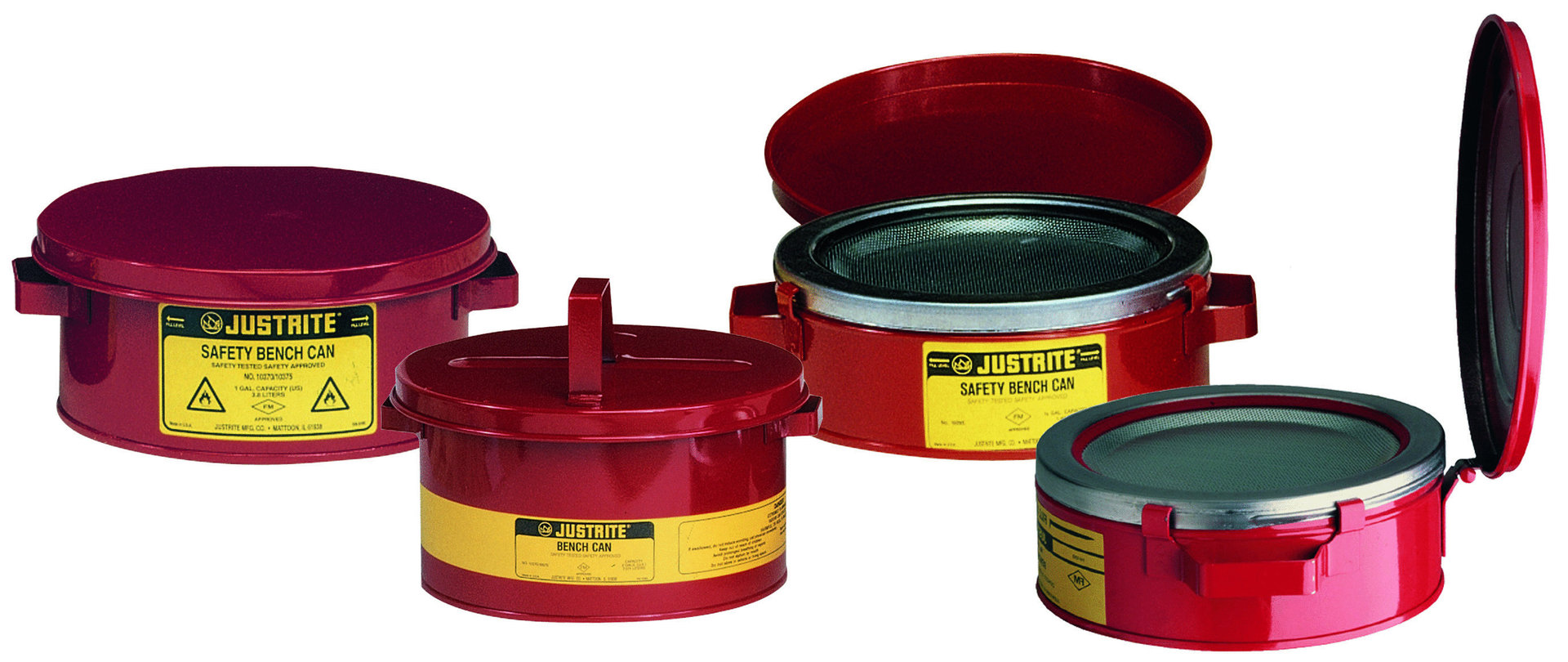 Kleinteilereiniger Tauch- u. Reinigungsbehälter aus Stahlblech, 1 Liter, Ø124x140mm, Farbe: Rot