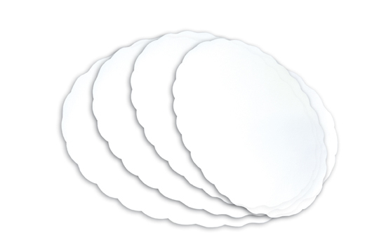 Plattenpapier Tortenscheibe Tortenpapier Tortenspitze, oval, 40g/m², 24x16cm, Weiß, 500 Stück