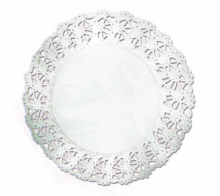 Tortenscheibe Tortenpapier Tortenspitze klassich, rund, Ø10cm, Hochweiß, 250 Stück