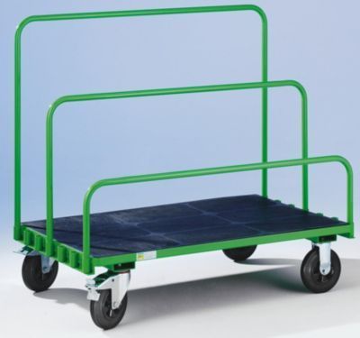 Platten-Transportwagen ohne Bügel, 1250x800x280mm, Ladefläche Zinkblech, Tragf. 500kg, Blau