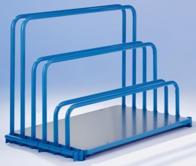 Platten-Ständer, 1250x800x65mm, Ladefläche Zinkblech, Tragf. 500kg, Blau