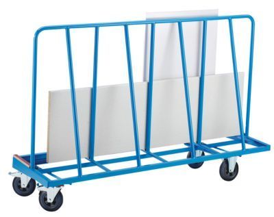 Platten-Transportwagen, 2250x700x1470mm, lange Bauart, Tragf. 500kg, Blau