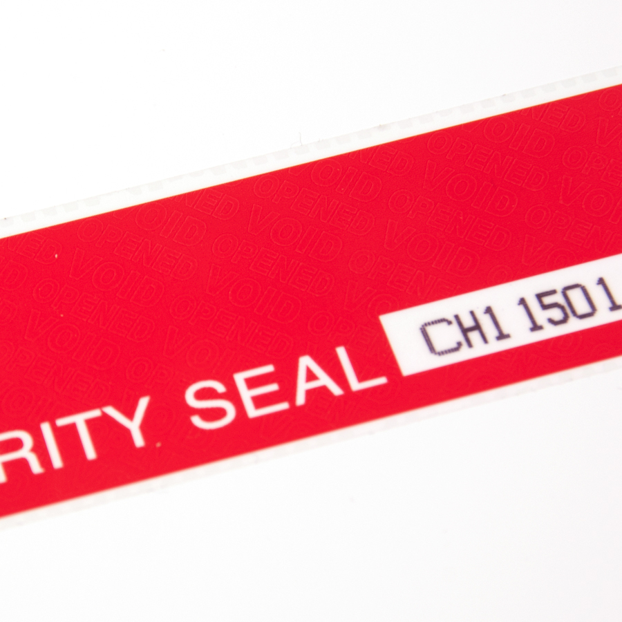 Sicherheitsetiketten 333 Etiketten, Nummernsystem,Top-Print,Void-Effekt, Vollständiger Transfer, Rot