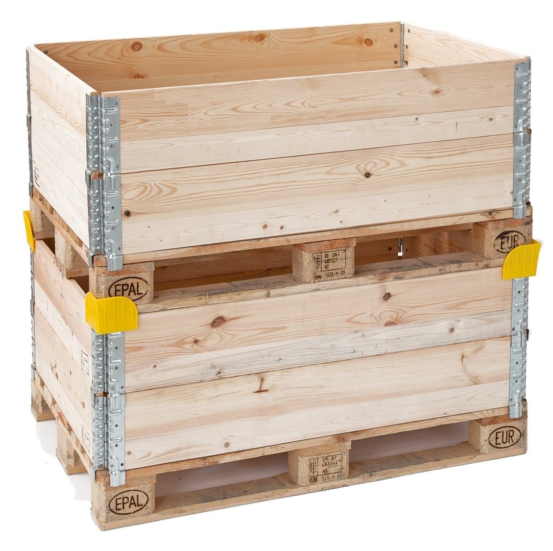 Stapelecken 144er Set Kunststoff stapelecke für Holzaufsatzrahmen gelb NEU 