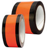 Schilderabdeckband Selbstklebend Tagesleuchtend, 50mm breit, 33m lang, Schwarz-Orange-Schwarz
