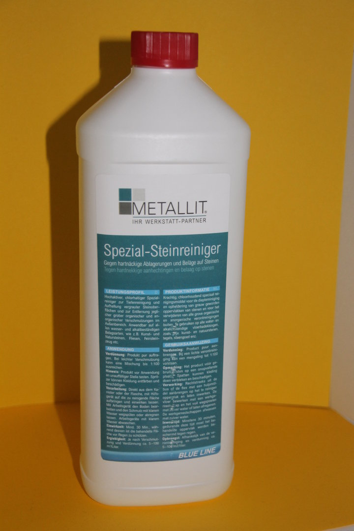 Spezial-Steinreiniger Metallit, chlorhaltiger hochaktiver Spezialreiniger, 1:1000 verd., 1l Flasche