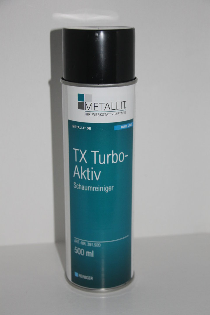 TX Turbo-Aktiv - Schaumreiniger Metallit, Hochaktiv, Extrem Antistatisch, 500ml Dose